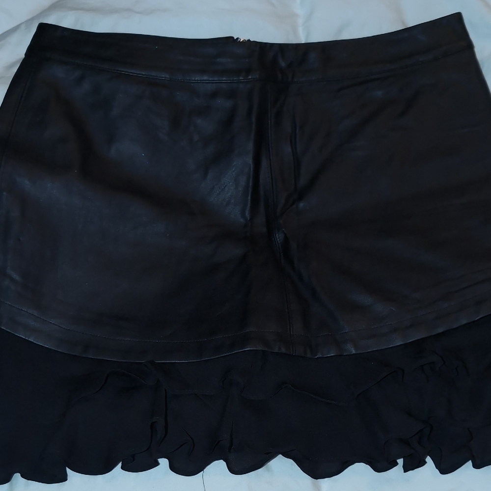 Madison Black Ruffled Mini Skirt